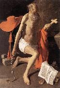 LA TOUR, Georges de Penitent St Jerome oil painting artist